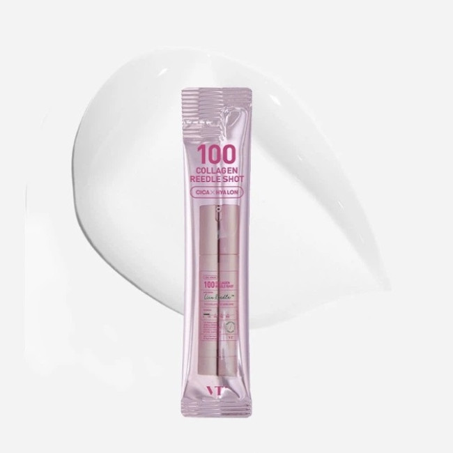 Бустер-сироватка з мікроголками для чутливої шкіри (стік) VT Cosmetics 100 Collagen Reedle Shot 2ml, фото 3 Бустер-сироватка з мікроголками для чутливої шкіри (стік) VT Cosmetics 100 Collagen Reedle Shot 2ml, фото 3